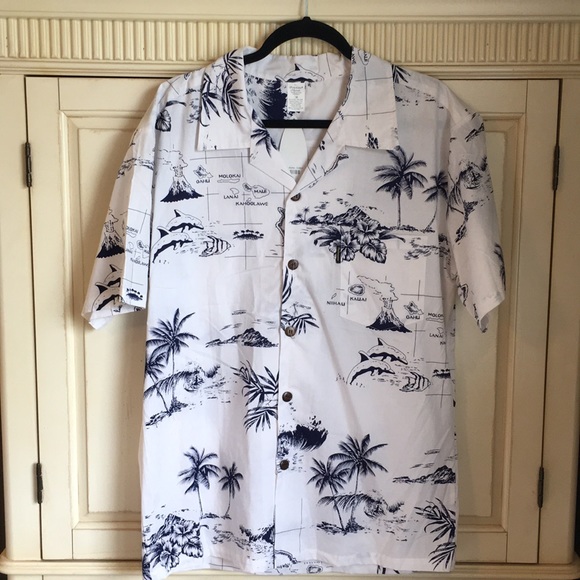 palmwave Other - Mens cotton beachy button shirt sleeve shirt M